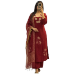 Designer Women's Rayon Viscose Straight fit Printed Embroidered Kurta with Pant & Dupatta | Ethnic Kurta Set for Women | Daily, Office & Festive Tradi