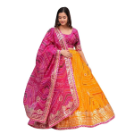 Traditional Kota Doria Lehenga Choli for Women | Heavy Aari Work Ghagra Choli