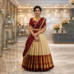New latest Pattu lehnega Readymade Half Saree