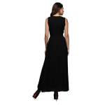 Women's Sleeveless Party Jumpsuit | Stylish V-Neck One-Piece with Sheer Overlay & Flared Palazzo Bottom | Western Dress for Festive & Evening