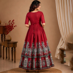 Ethnic Motifs Printed Cotton Maxi Dress