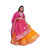 Traditional Kota Doria Lehenga Choli for Women | Heavy Aari Work Ghagra Choli