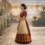 New latest Pattu lehnega Readymade Half Saree