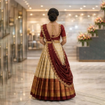 New latest Pattu lehnega Readymade Half Saree