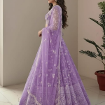 Embroidered Net Lehenga Choli for Women and Girls | Floral Thread Work Ethnic Wedding Outfit Ghagra Choli with Dupatta